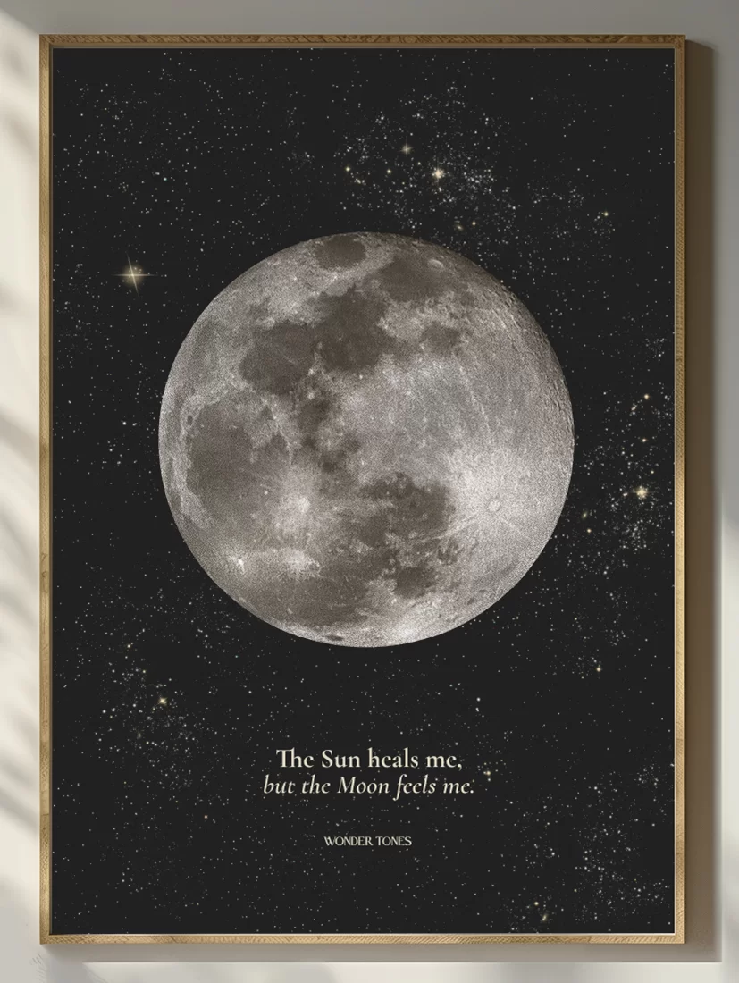 Full Moon Black Plakat 50x70cm
