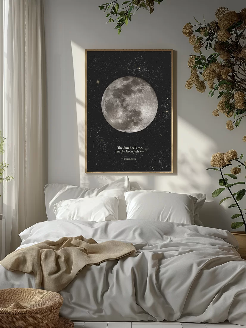 Full Moon Black Plakat 50x70cm