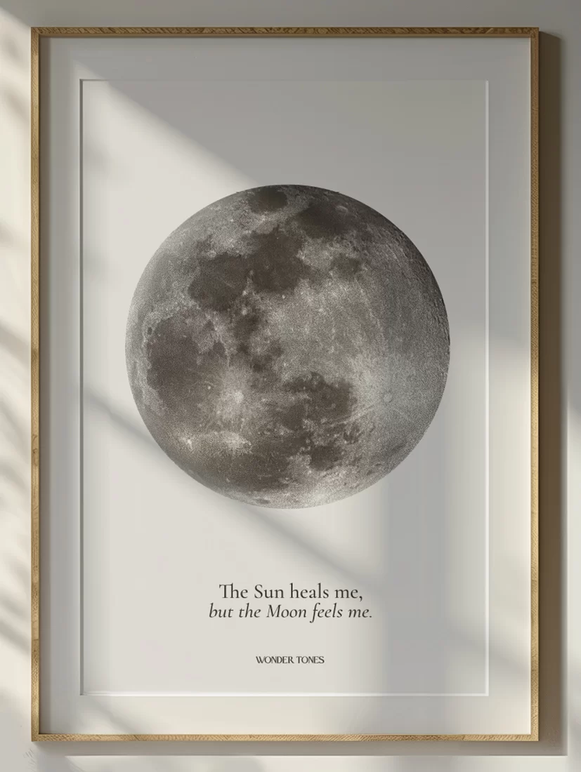 Full Moon Beige Plakat 50x70cm