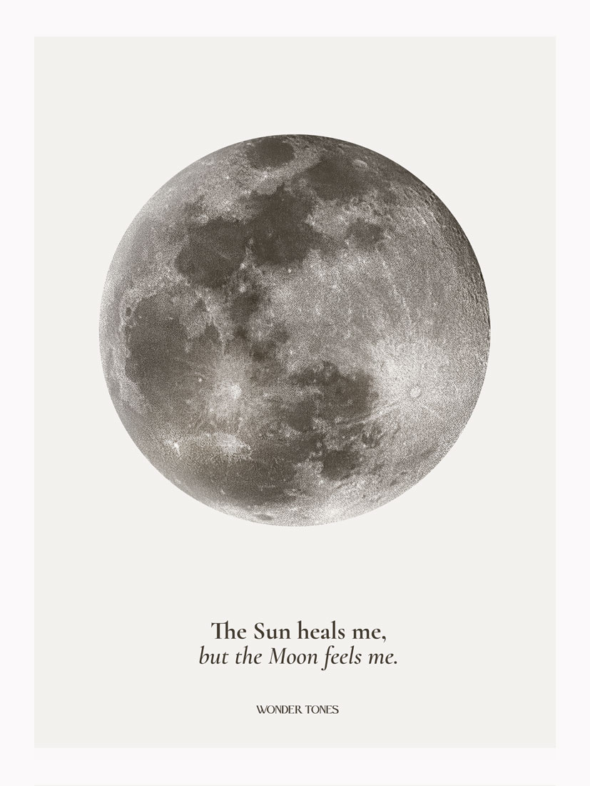 Full Moon Beige Plakat 50x70cm