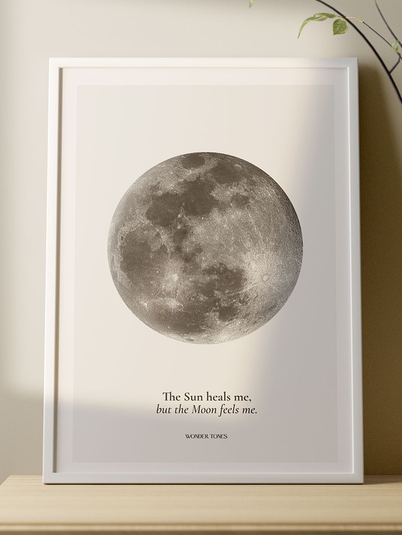 Full Moon Beige Plakat 50x70cm