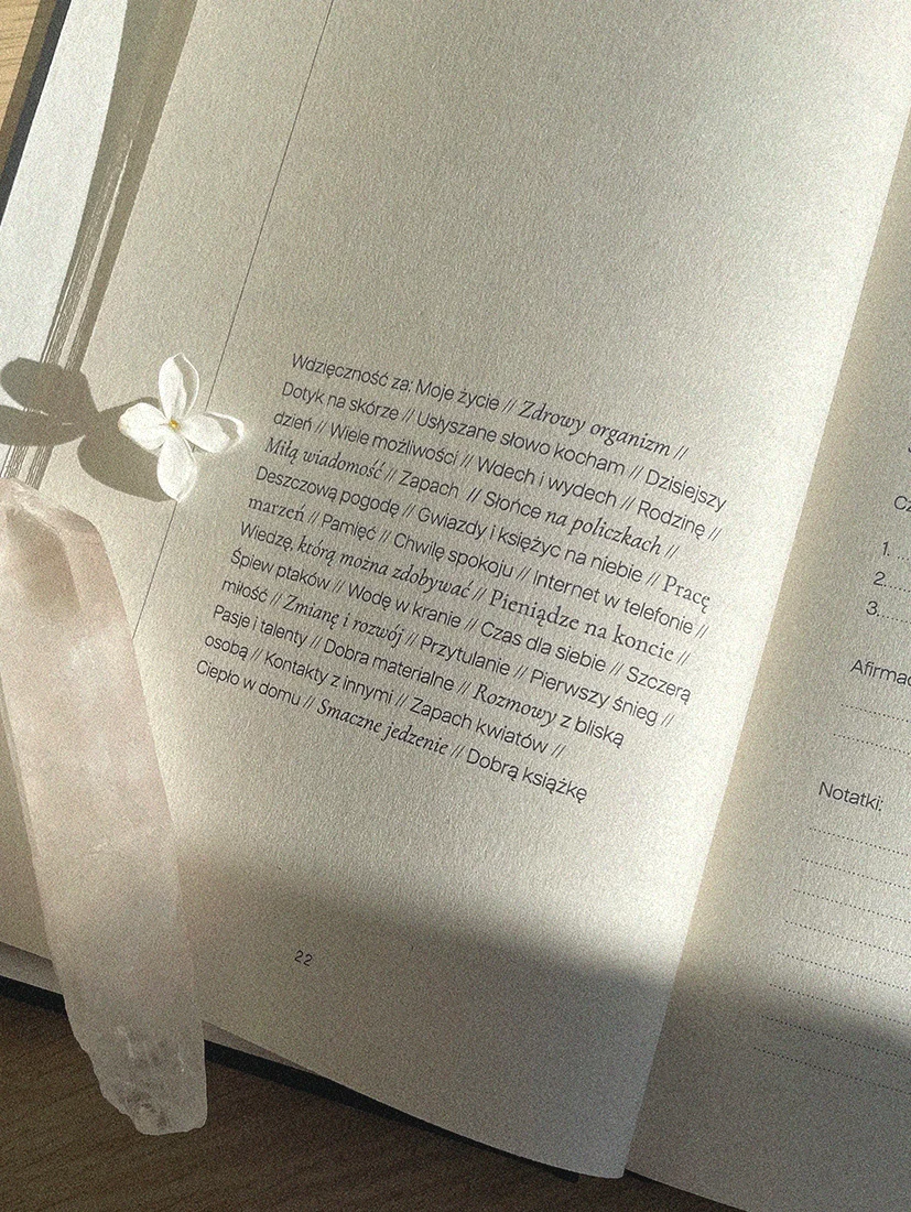 Dziennik Manifestacji z praktyką wdzięczności Gold 