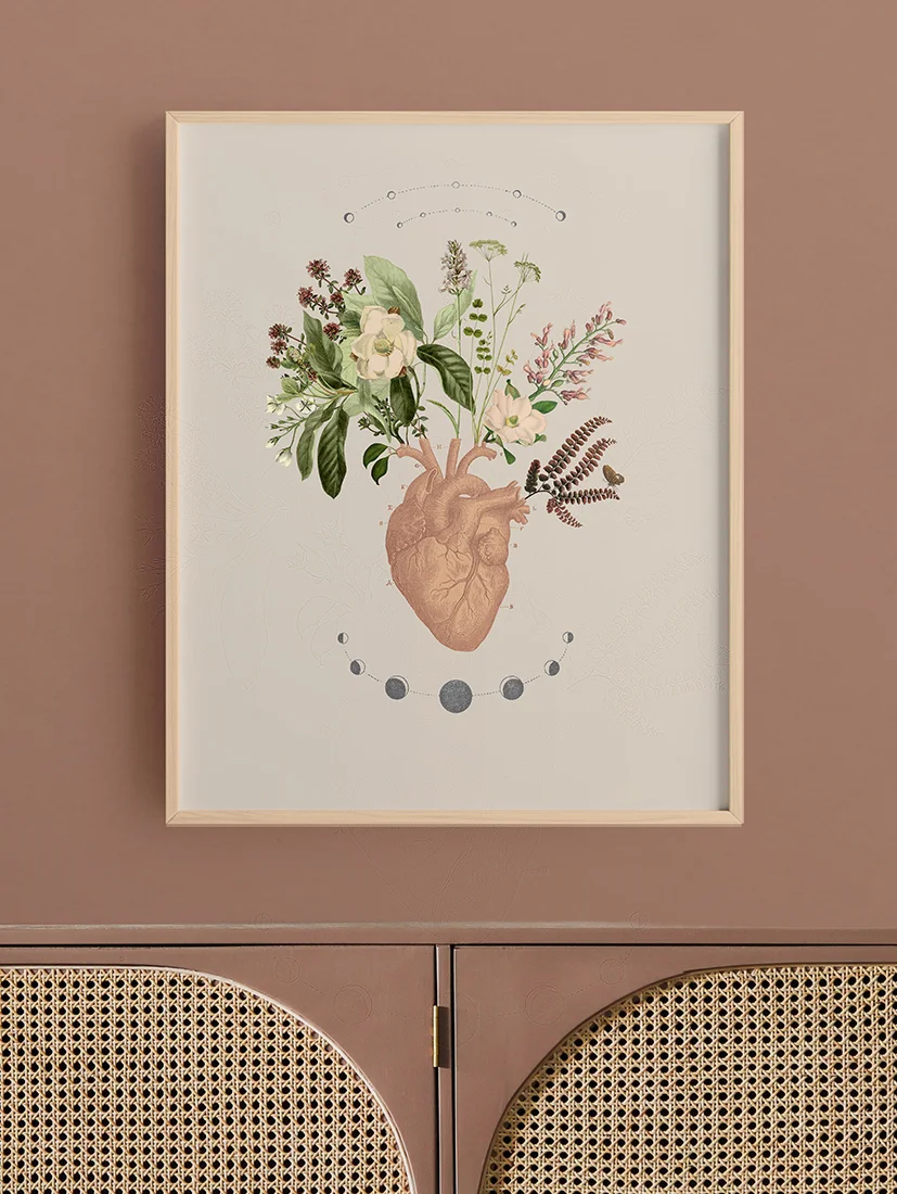 Plakat Heart Flowers 30x40cm