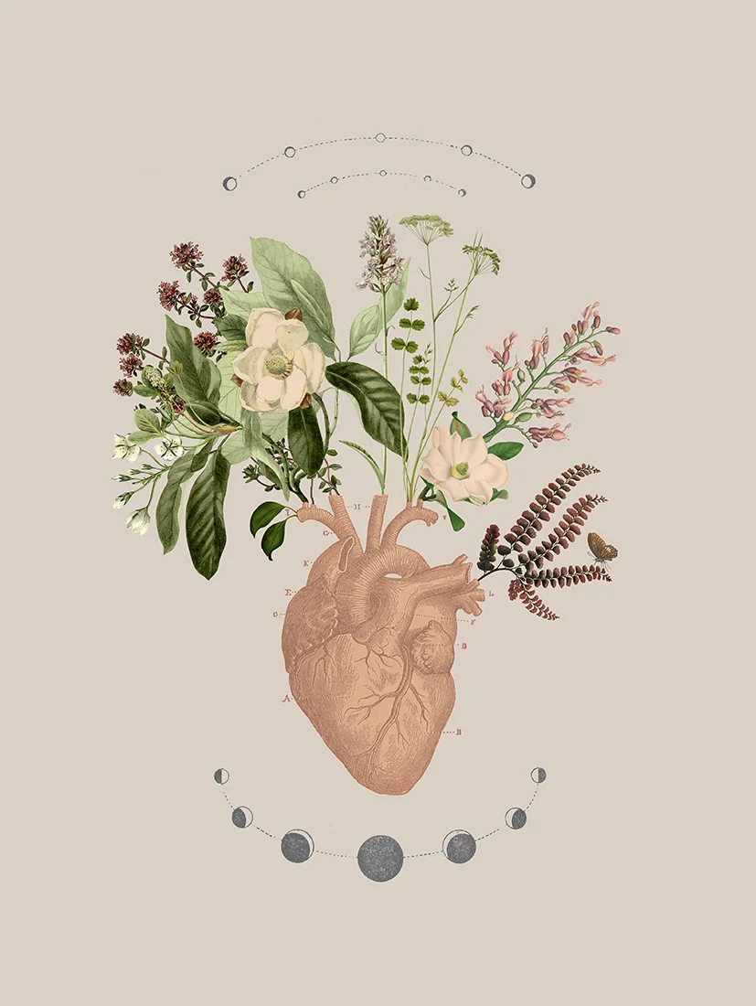 Plakat Heart Flowers 40x50cm