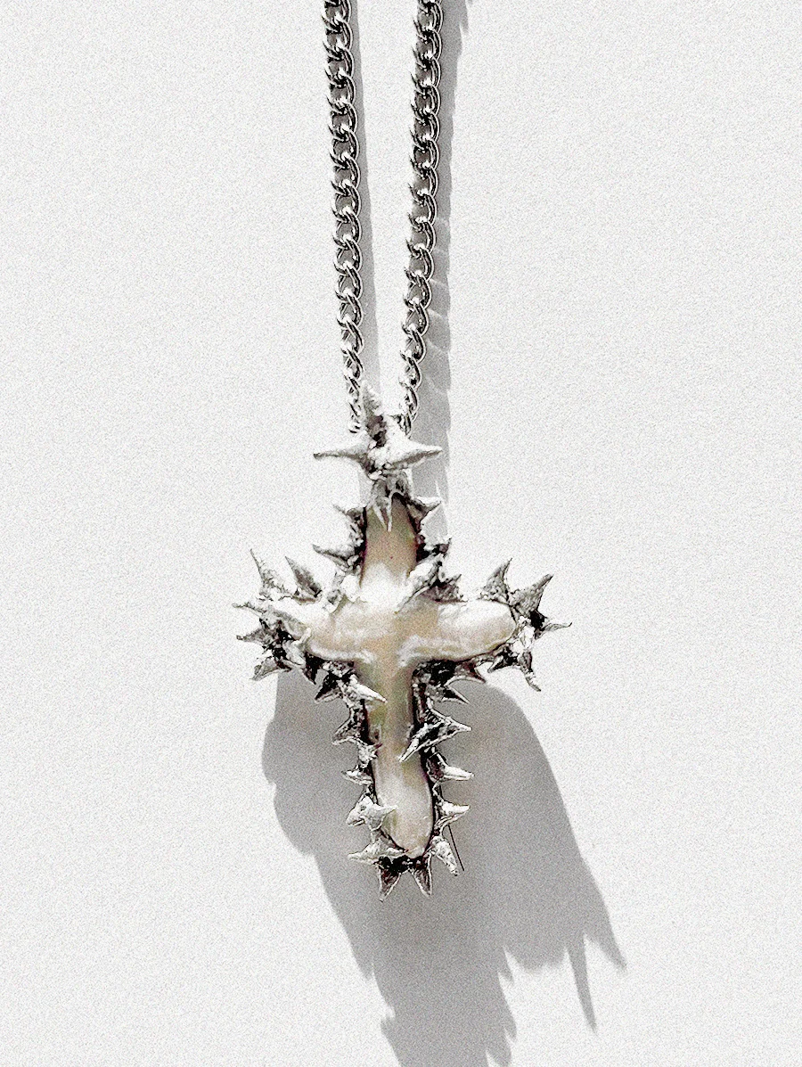 Pearl Cross Naszyjnik