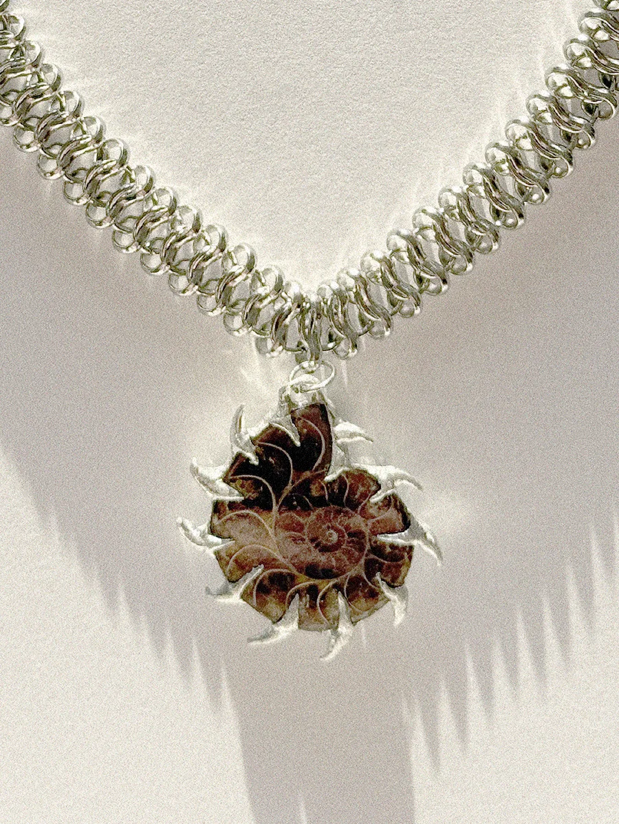 Spiral Shell Nautilus Naszyjnik